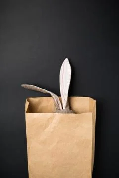 Easter bunny in a packet Stock Photos