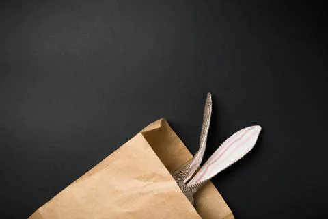 Easter bunny in a packet Stock Photos