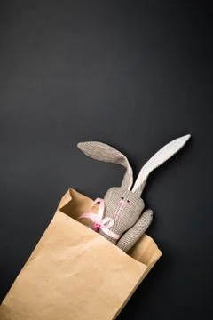 Easter bunny in a packet Stock Photos