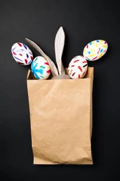 Easter bunny in a packet Stock Photos