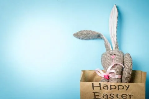 Easter bunny in a packet Stock Photos