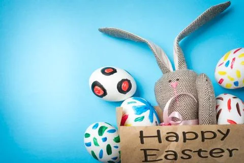 Easter bunny in a packet Stock Photos