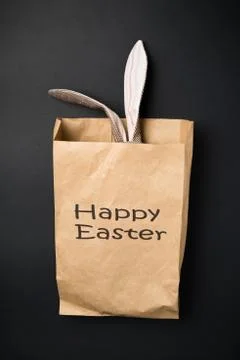 Easter bunny in a packet Stock Photos