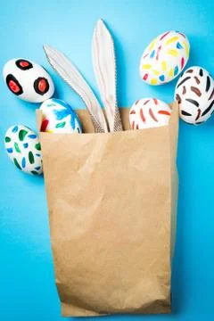 Easter bunny in a packet Stock Photos