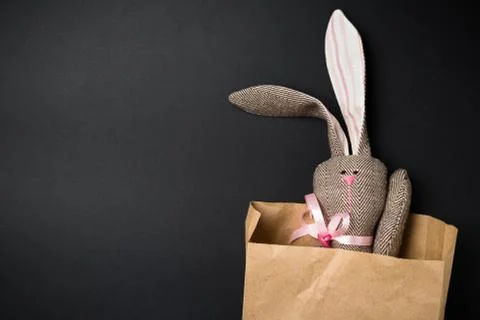 Easter bunny in a packet Foto stock