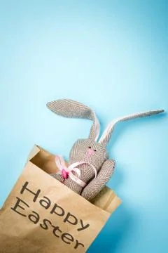 Easter bunny in a packet Stock Photos