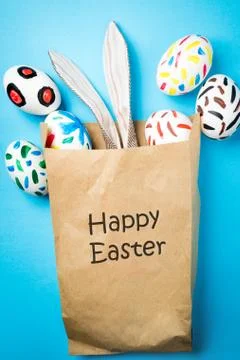 Easter bunny in a packet Stock Photos