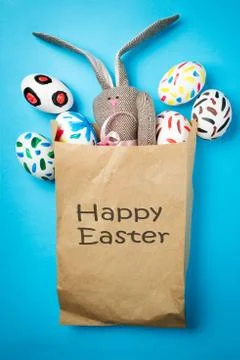 Easter bunny in a packet Stock Photos