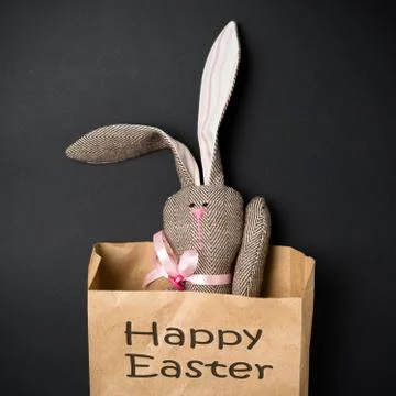 Easter bunny in a packet Stock Photos