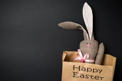 Easter bunny in a packet Stock Photos