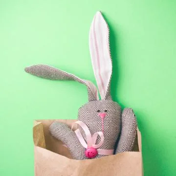 Easter bunny in a packet Stock Photos