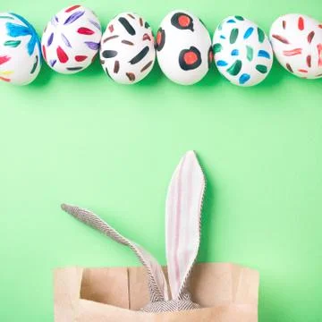 Easter bunny in a packet Stock Photos