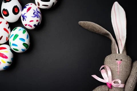 Easter bunny in a packet Stock Photos