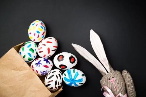 Easter bunny in a packet Stock Photos