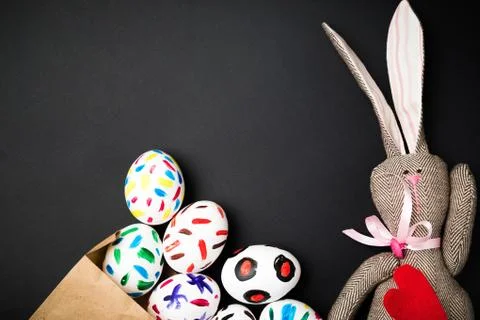 Easter bunny in a packet Stock Photos