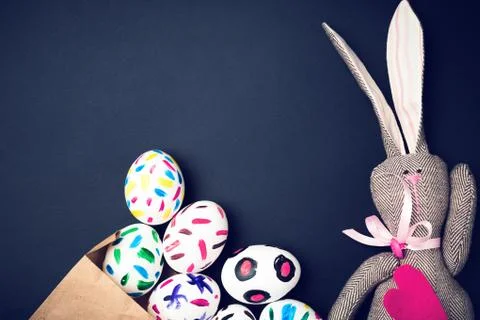 Easter bunny in a packet Stock Photos