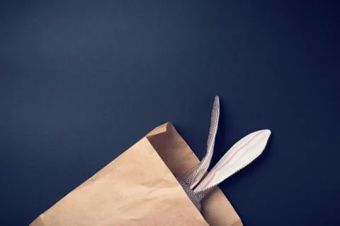 Easter bunny in a packet Stock Photos