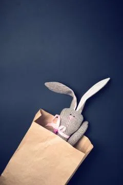 Easter bunny in a packet Foto stock