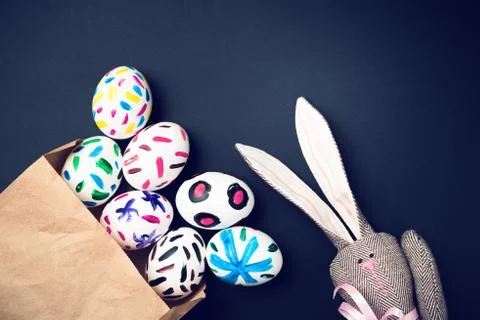 Easter bunny in a packet Foto stock