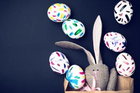 Easter bunny in a packet Stock Photos