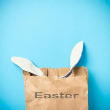 Easter bunny in a packet Stock Photos