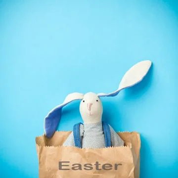 Easter bunny in a packet Foto stock
