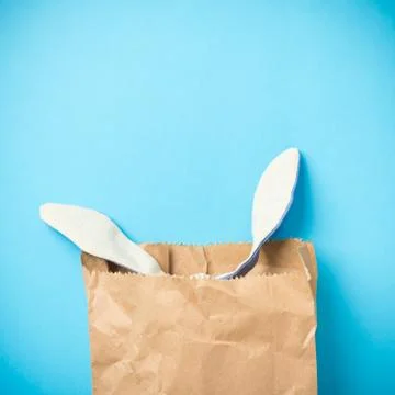 Easter bunny in a packet Foto stock