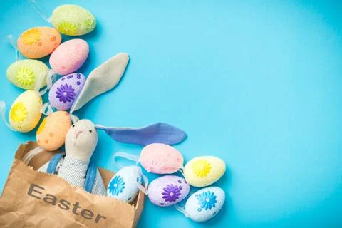 Easter bunny in a packet Stock Photos