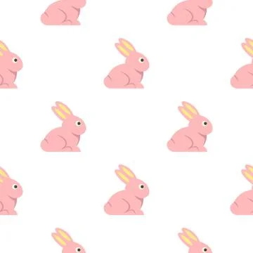 Easter bunny pattern seamless 库存插图