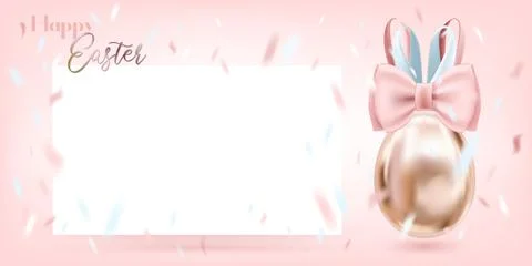 Easter Bunny Pink Egg Stock Illustration