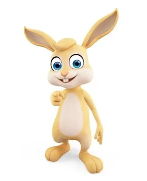 Easter Bunny with pointing sign pose Stock Illustration