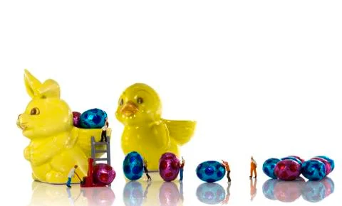 Easter bunny is provisioned Stock Photos