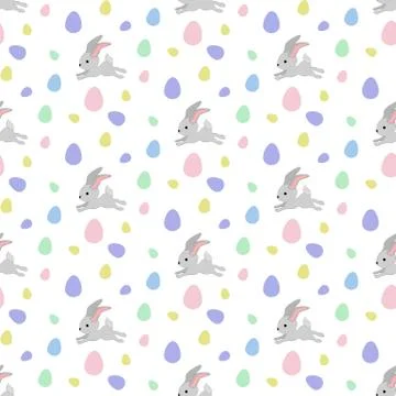 Easter bunny seamless pattern Illustrazione stock