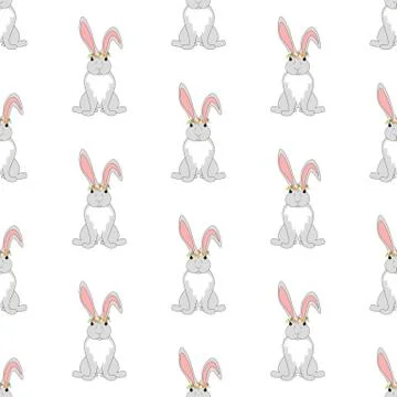 Easter bunny seamless pattern Stockillustratie