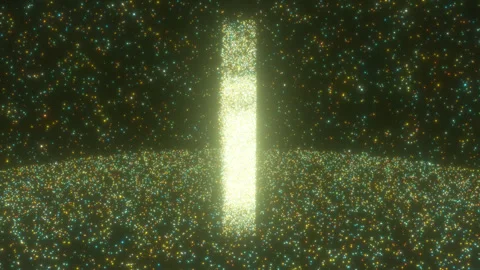 Easter Bunny Shape Spring April Sparkle Star Light Formation Twinkles 库存影片 331286135