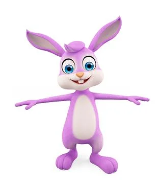 Easter Bunny with standing pose Stock Illustration