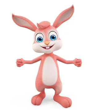 Easter Bunny with standing pose Stock Illustration