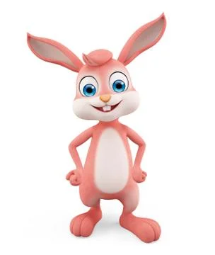 Easter Bunny with standing pose Stock Illustration