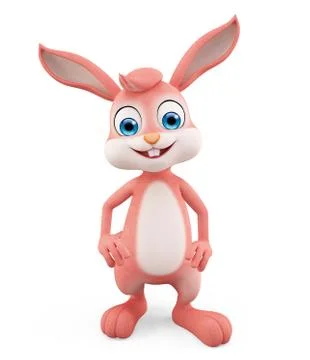 Easter Bunny with standing pose Illustrazione stock