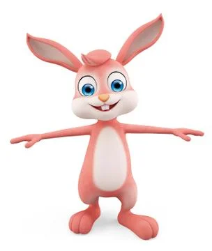 Easter Bunny with standing pose Illustrazione stock