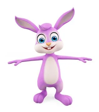 Easter Bunny with standing pose Stock Illustration
