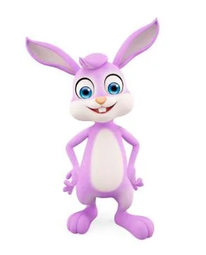 Easter Bunny with standing pose Stock Illustration