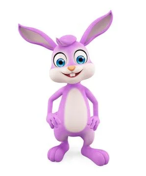 Easter Bunny with standing pose Stock Illustration