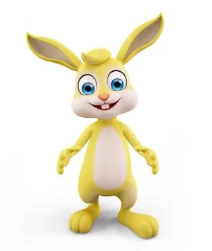 Easter Bunny with standing pose Stock Illustration