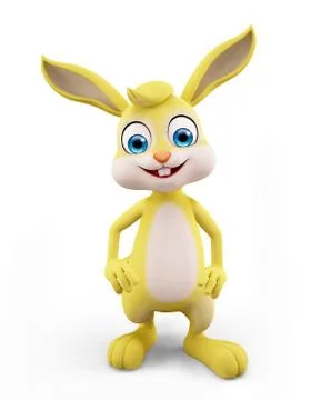 Easter Bunny with standing pose Stock Illustration