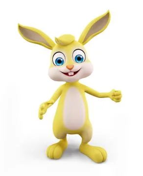Easter Bunny with standing pose Stock Illustration