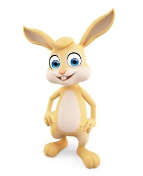 Easter Bunny with standing pose Stock Illustration
