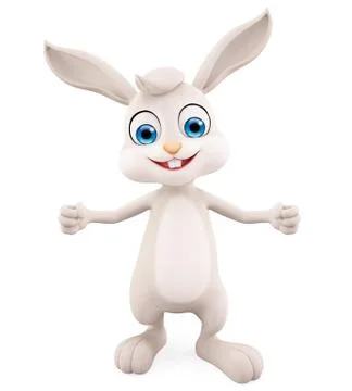 Easter Bunny with standing pose Illustrazione stock