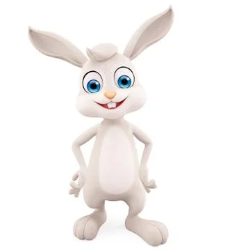Easter Bunny with standing pose Stock Illustration