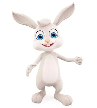 Easter Bunny with standing pose Stock Illustration